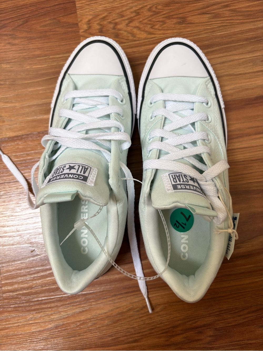 Converse Chuck Taylor All Star Low Top Sneakers in Mint Green and White